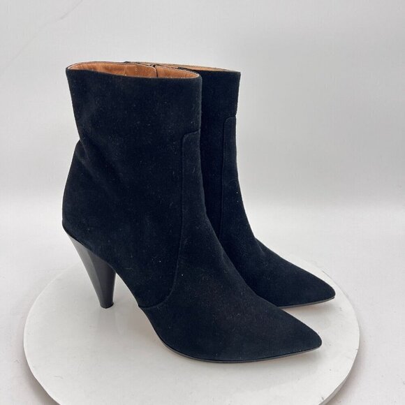 Isabel Marant Leyane Women Size EU 40 US 10 Black Glossed Leather Zip Ankle Boot - Picture 4 of 16